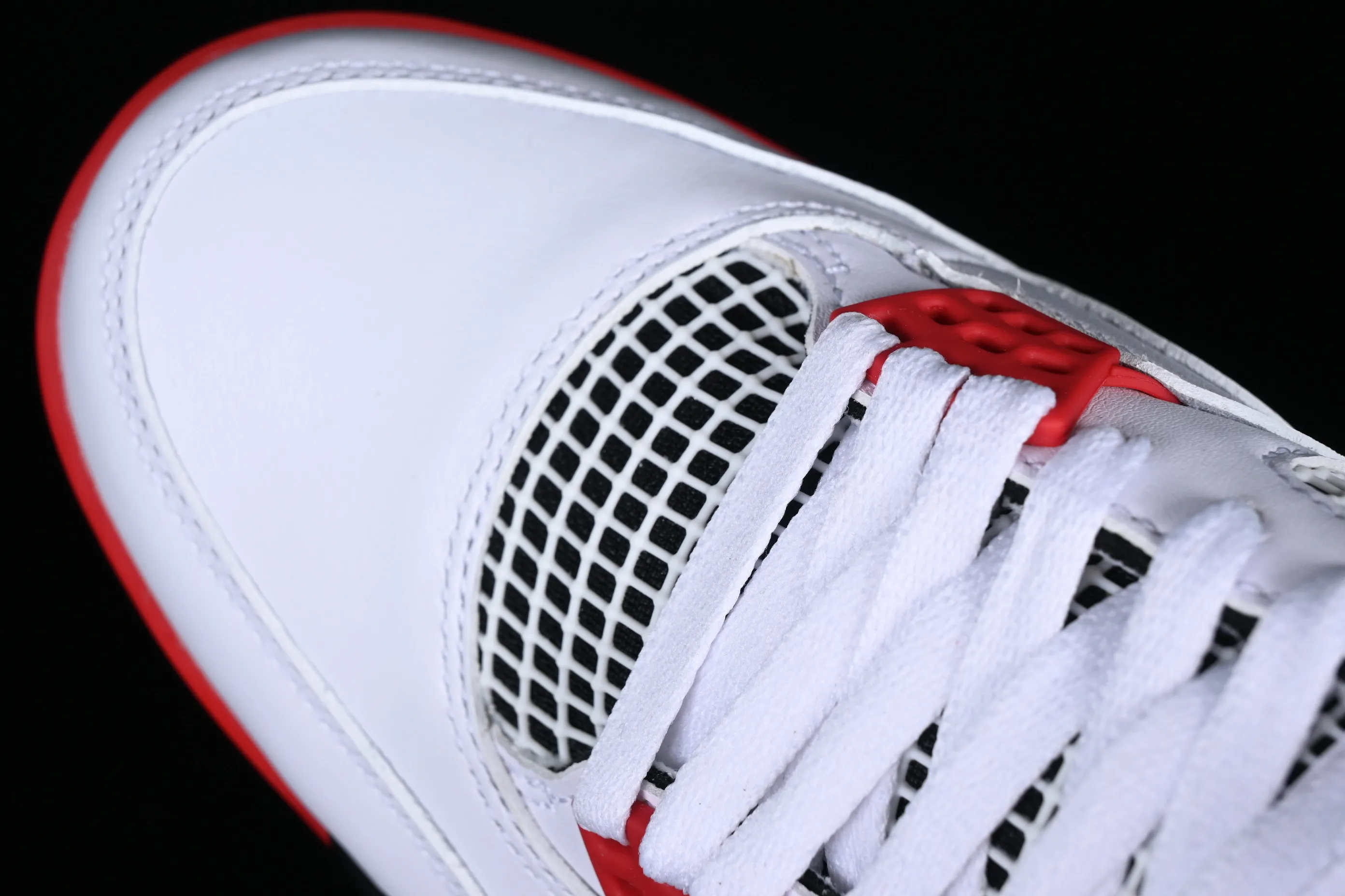 All categories Air Jordan Jordan series basketball shoes Air Jordan 4 LJR version Air Jordan 4 Retro "Fire Red" AJ4 Joe 4 white red flame red basketball shoes DC7770-160